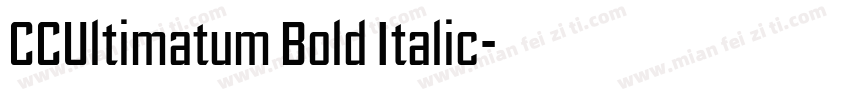 CCUltimatum Bold Italic字体转换